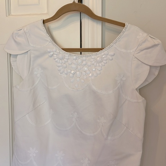Lily Pulitzer Cotton Dress Embroidery and Subtle Beading. - Picture 2 of 7